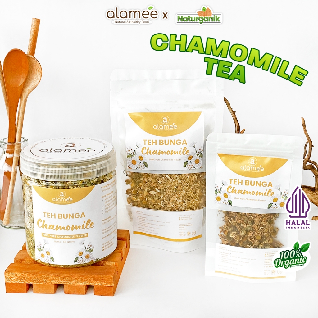 

ALAMEE Chamomile Tea Teh Bunga Camomile Flower Bunga Kamomile Dried Organik Premium Naturganik