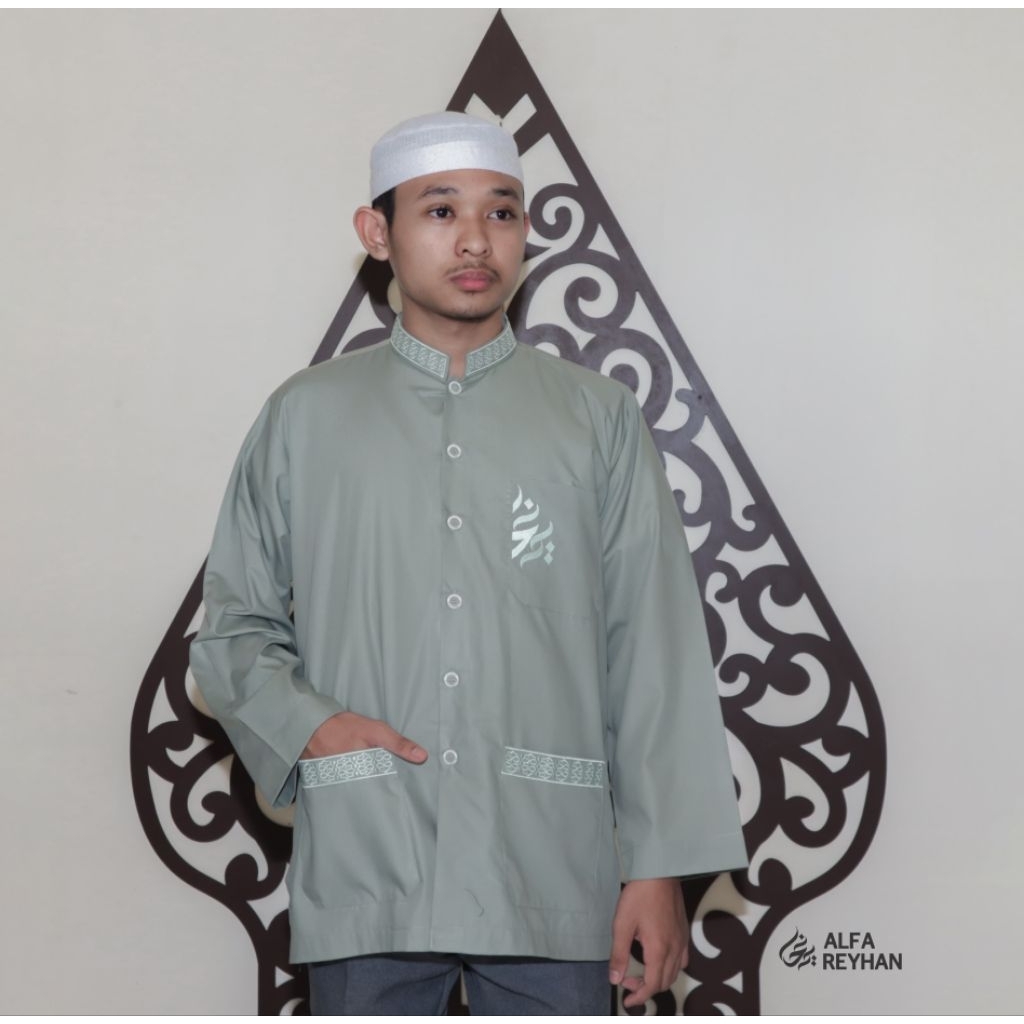 Bsa Store | Baju Koko Alfareyhan Premium Polyester Taqwa Bordir Lengan Panjang Terbaru