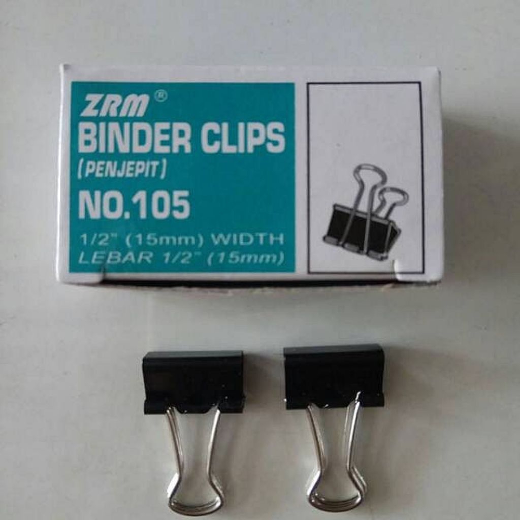 

binder clips/zrm 105/1 box 12pcs/penjepit