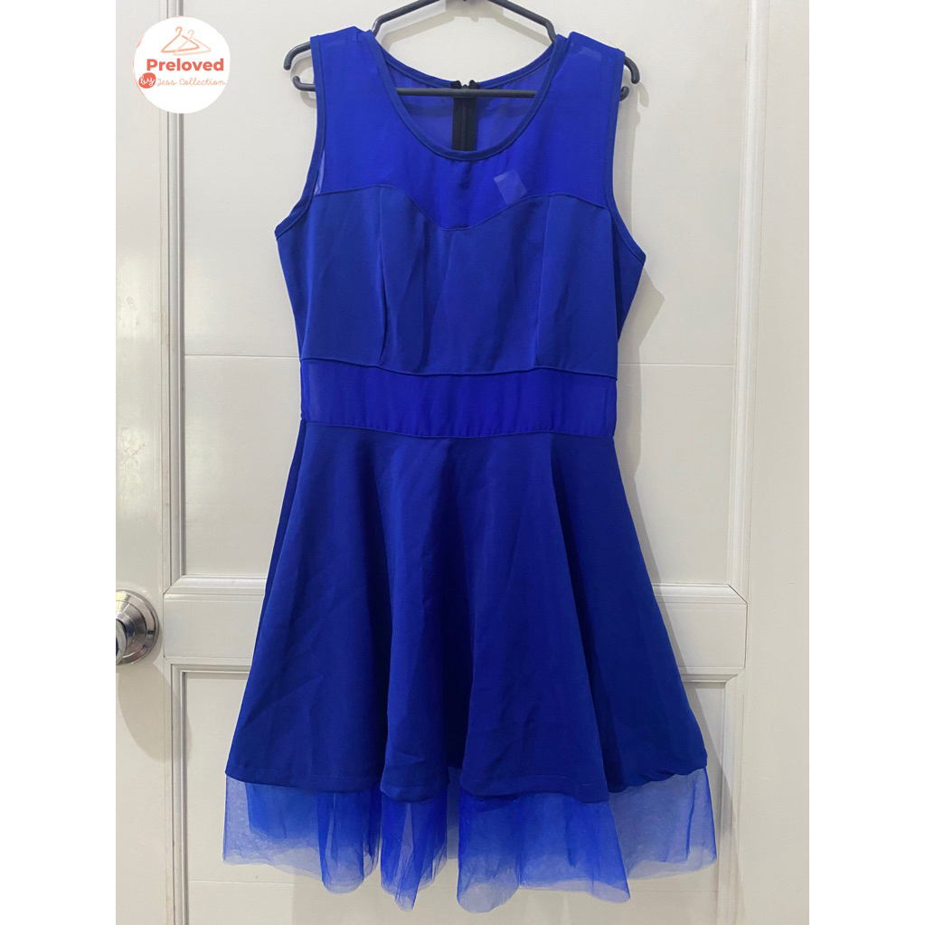 Dress Pesta - Dress Biru - Dress Preloved