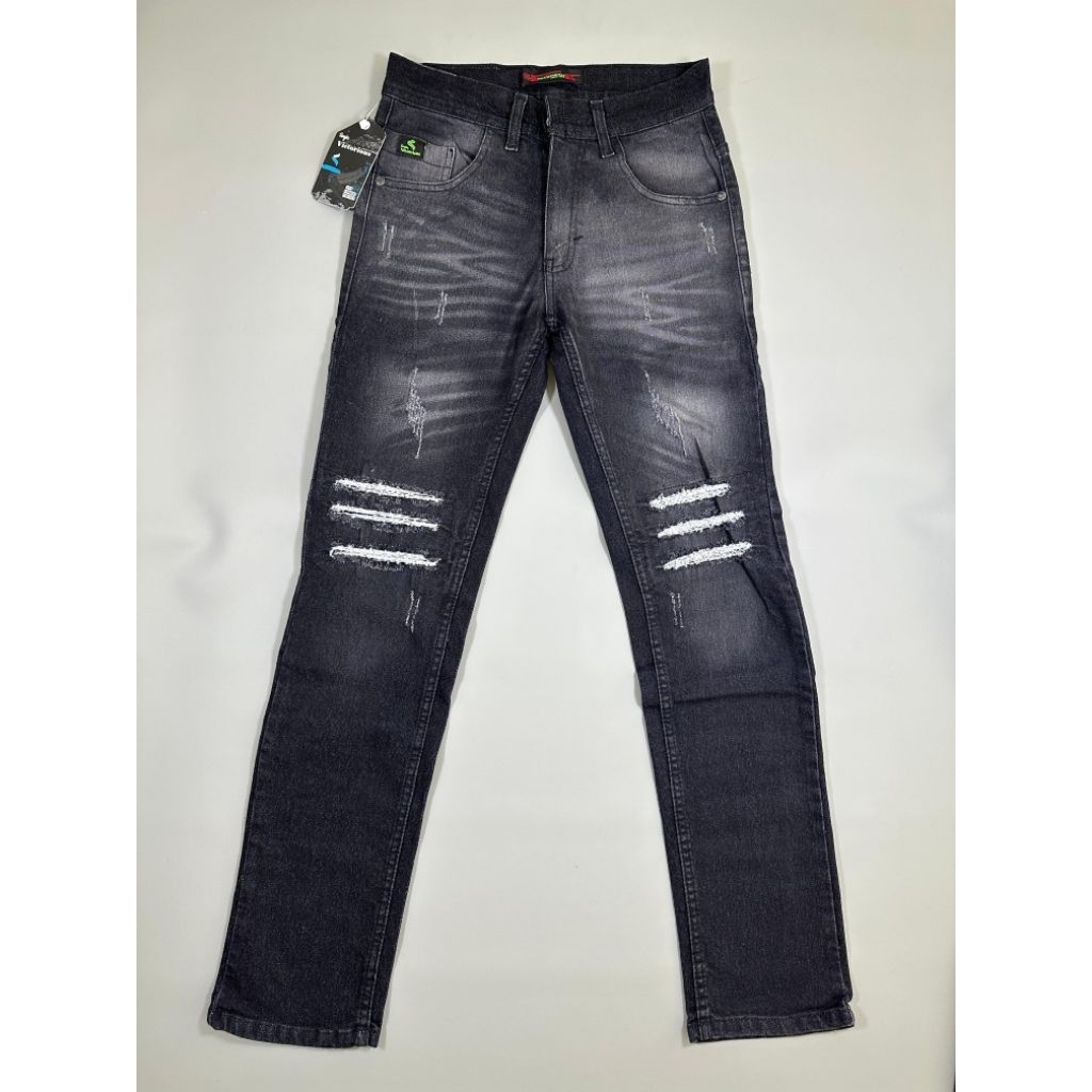 VICTORIOUS Celana Panjang Pria Sobek Blazing Trace ,  Celana Pria Slimfit , Ripped Jeans Pria