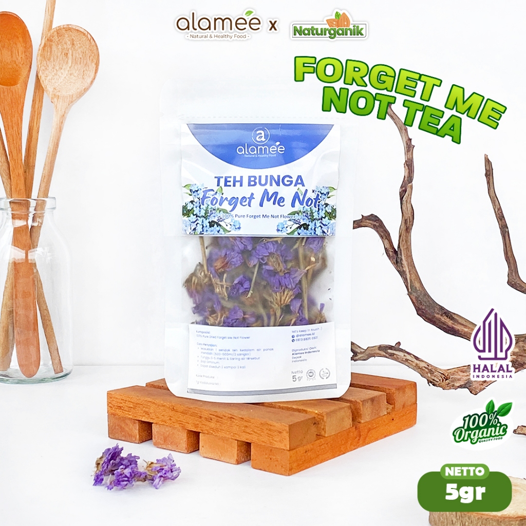

ALAMEE Forget Me Not tea Teh Bunga Dried Flower Organik Kering 5gr Premium Naturganik