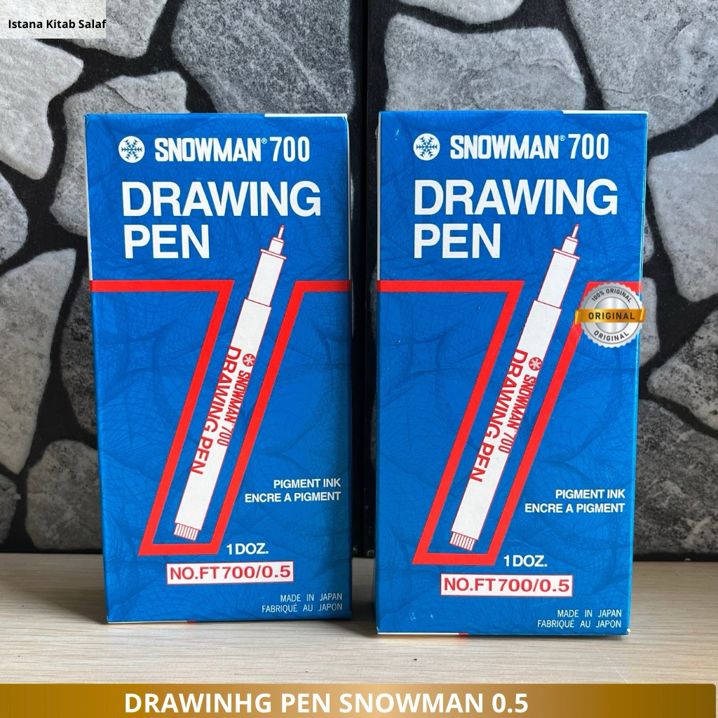 

Drawing Pen 0.5 Snowman 700 Warna Hitam