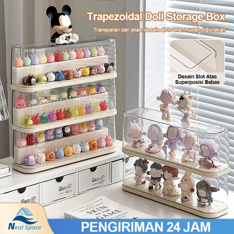 Neat Space - Kotak Display Action Figure Pop Mart Rak Pajangan Mainan Miniatur Acrylic Box Bening Ra