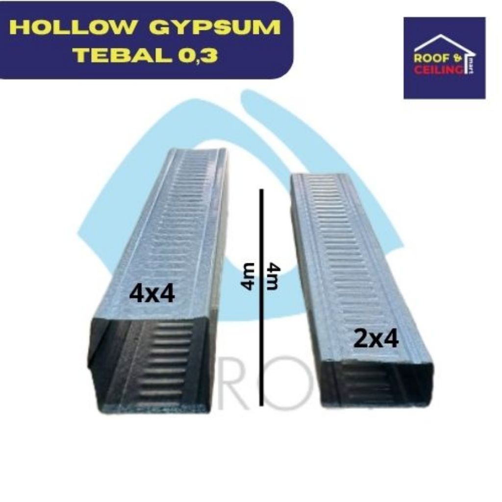 Hollow plafon 2x4 & 4x4 / hollow gypsum / rangka plafon 0,3