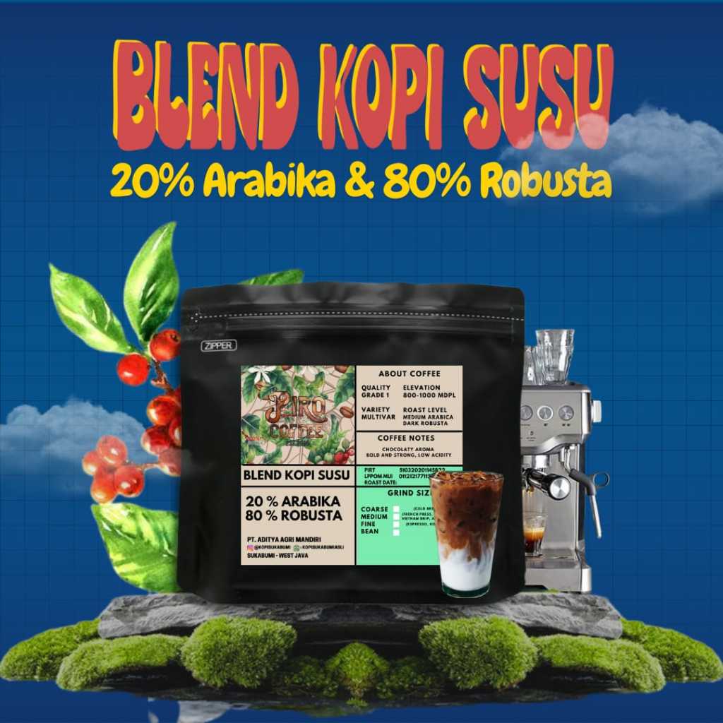 

House Blend Coffee 80% Robusta : 20% Arabika Blend Kopi Susu Espresso Kopi Sukabumi