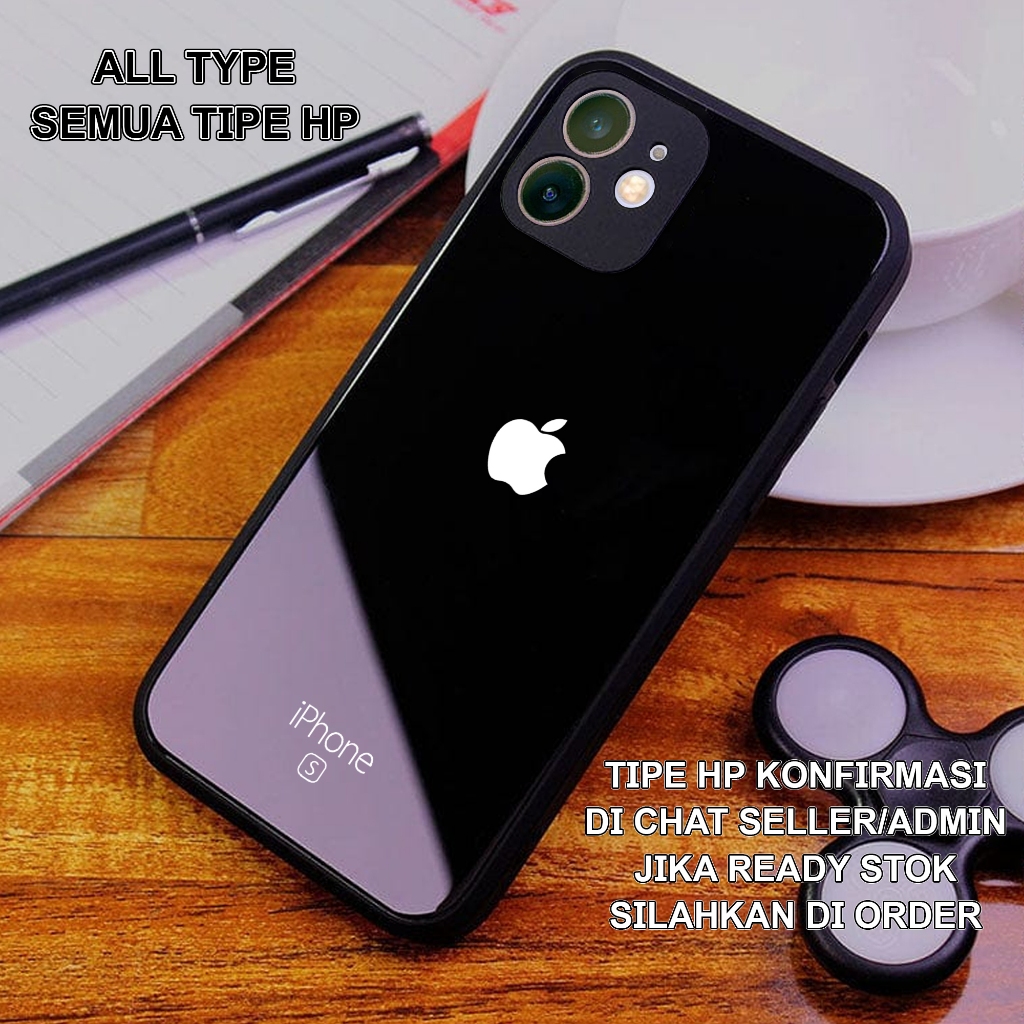 Softcase Glossy Iphone Samsung Oppo Realme Xiaomi Redmi Vivo Infinix Itel Tecno Motif LOGO IPHONE AP