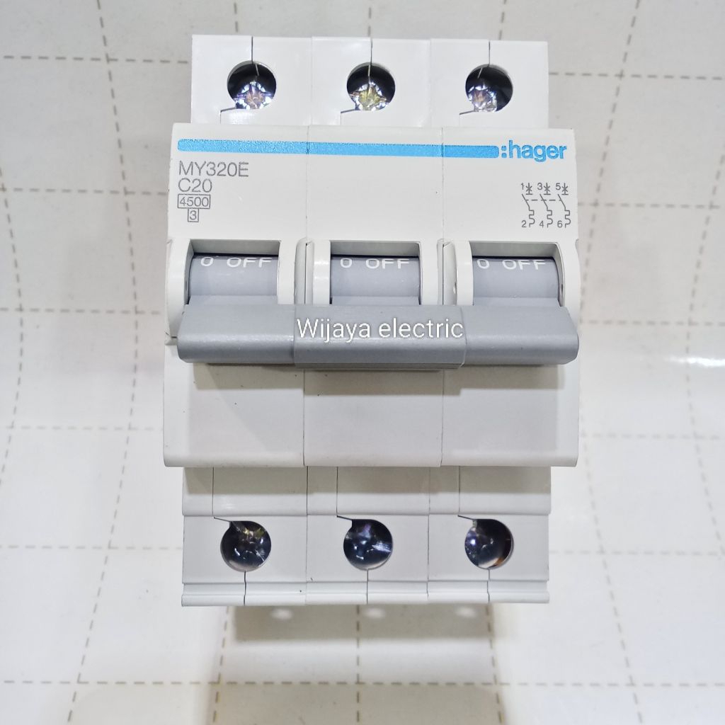 MCB 3P 20A MY320E hager mcb 3phase c20 original hager