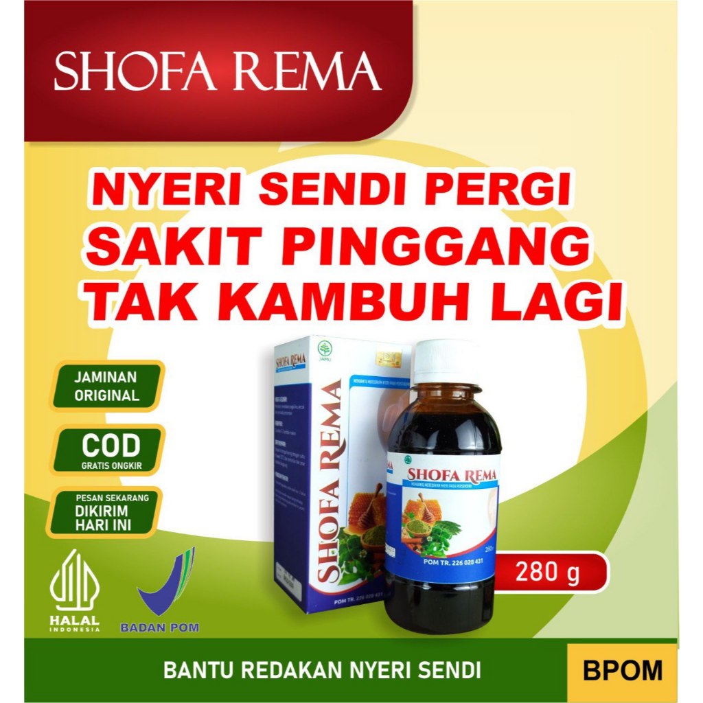 

Madu Shofa Rema 280 gr madu pegal linu dan nyeri sendi