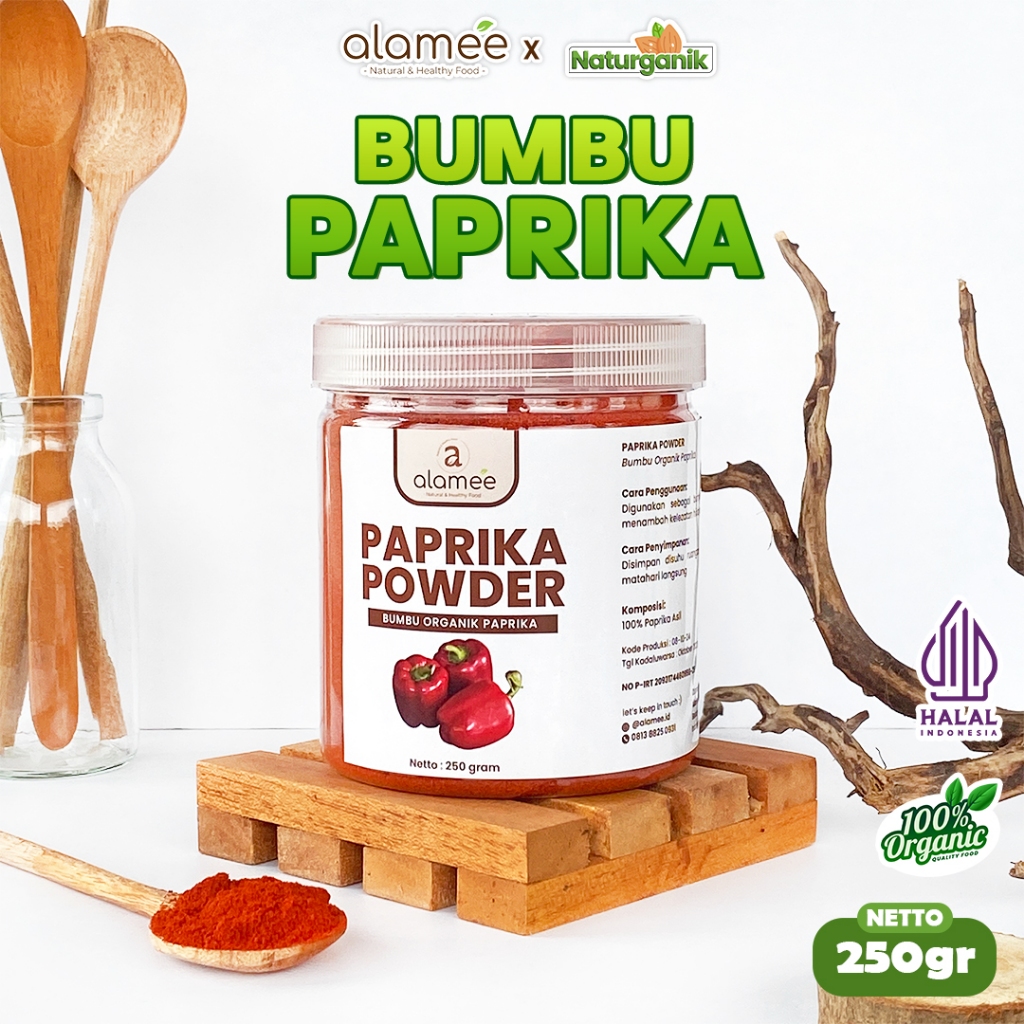 

ALAMEE Paprika Powder Ground Bumbu Dapur Instan Bubuk Organik Murni Asli Seasoning Naturganik
