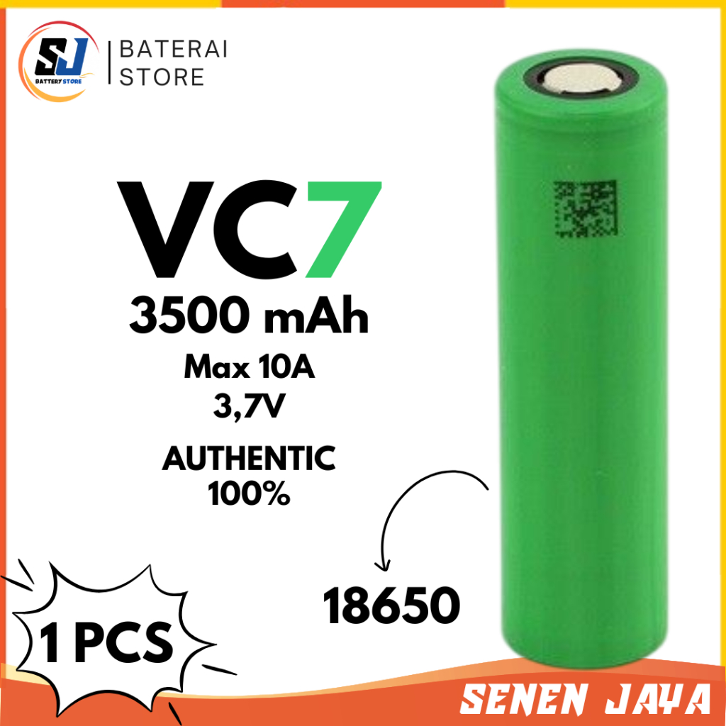 ORIGINAL BATERAI Sony VC7 18650 3.7V 30A 3500mAh Baterai 18650 VC7 SONY AUTHENTIC 100%