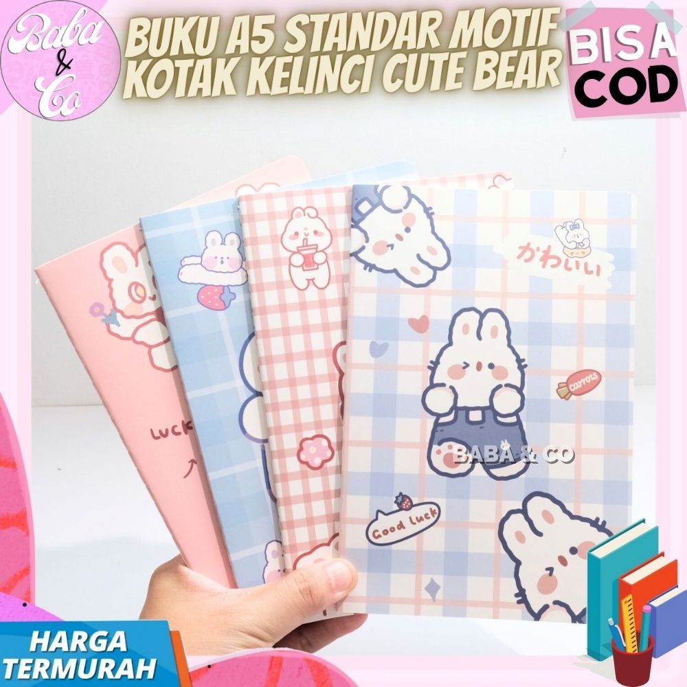 

BUKU A5 KELINCI KOTAK CUTE BEAR STANDAR BUKU A5 STANDAR MOTIF BERUANG KELINCI IMUT UNIK LUCU COD BUKU A5 KELINCI BERUANG BEAR KOTAK