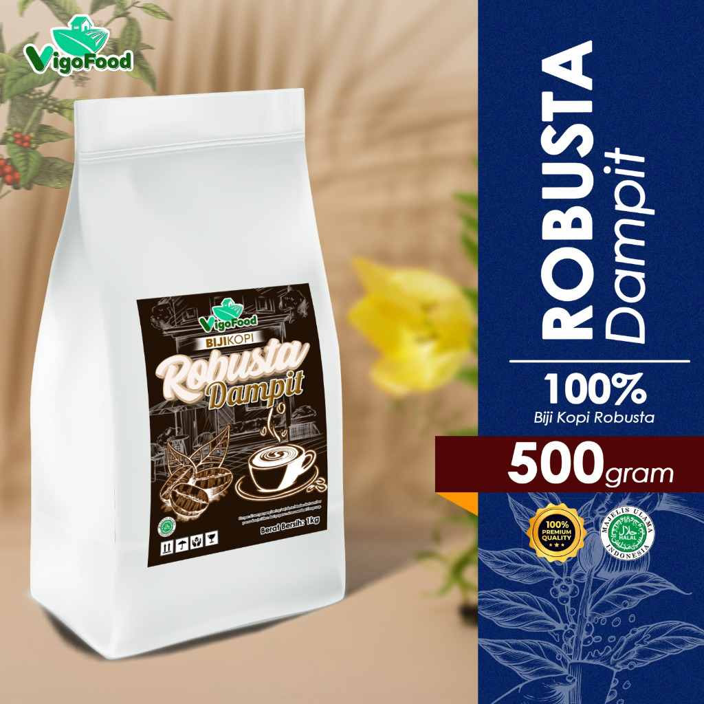 

BIJI KOPI ROBUSTA DAMPIT PREMIUM 500 GRAM / ROBUSTA COFFEE / ESPRESSO COFFEE