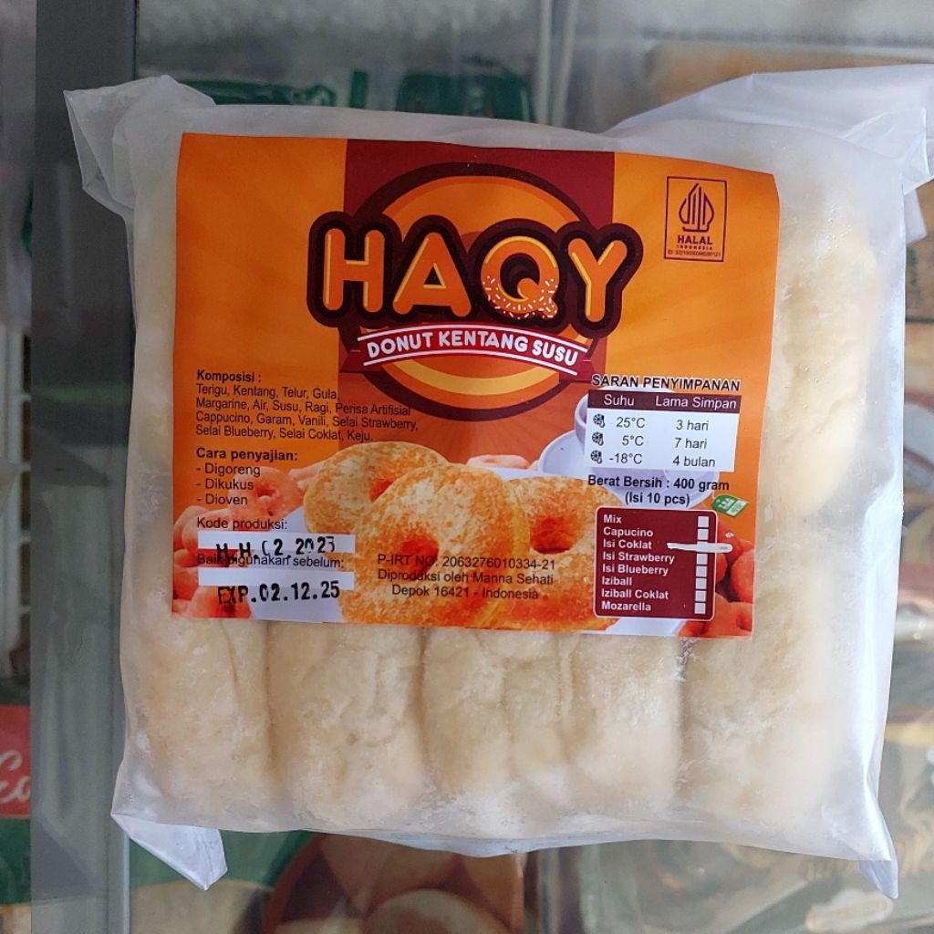 

HAQY Donat Kentang Susu Isi Selai Coklat 10pcs