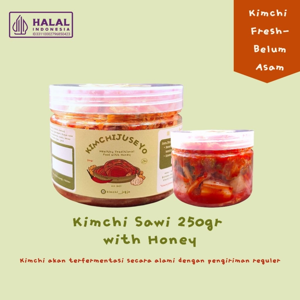 

Kimchi Sawi Fresh 250gr with Honey | Kimchijuseyo | Homemade Kimchi