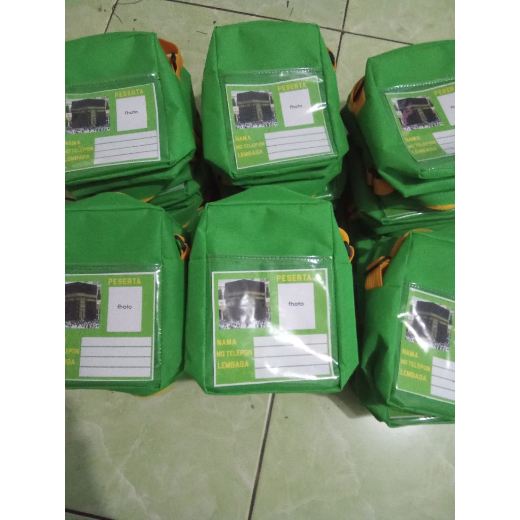 

pre-order tas manasikan haji + Logo dengan sablon dtf