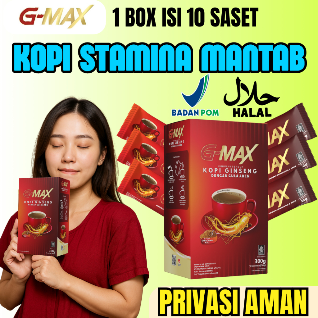 

KOPI STAMINA PRIA MINUMAN GINGSENG KUAT TAHAN LAMA BPOM ORIGINAL 1 BOX 10 SASET