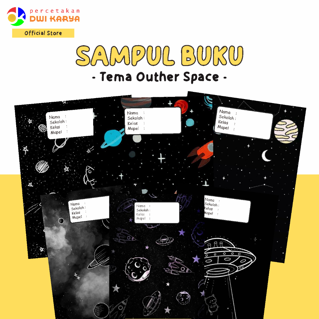 

[PAKET] SAMPUL BUKU OUTER SPACE 6 LEMBAR SAMPUL BUKU AESTHETIC