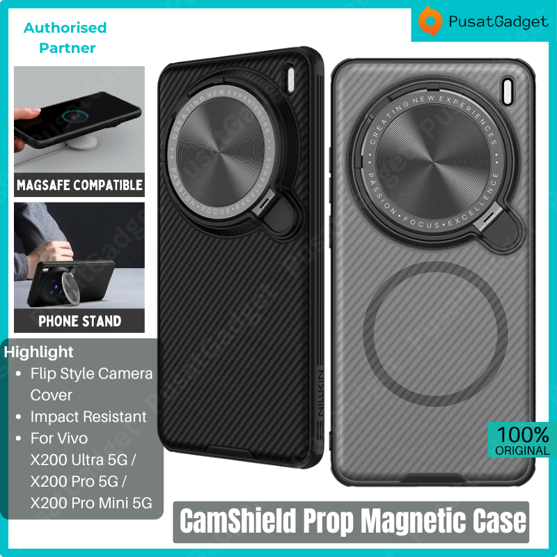 Case Vivo X200 Ultra / X200 Pro / X200 Pro Mini (5G) NILLKIN CamShield Prop Magnetic MagSafe Flip-St