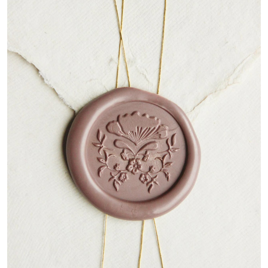 

(CLG) Harumi - 1 Pcs Wax Seal Coin Instan Siap Pakai HS21 / Segel undangan wax seal DIY / Hampers / Souvenir / Hadiah / Hiasan / art & Craft / candle wax seal coin langsung tempel sudah include double tape