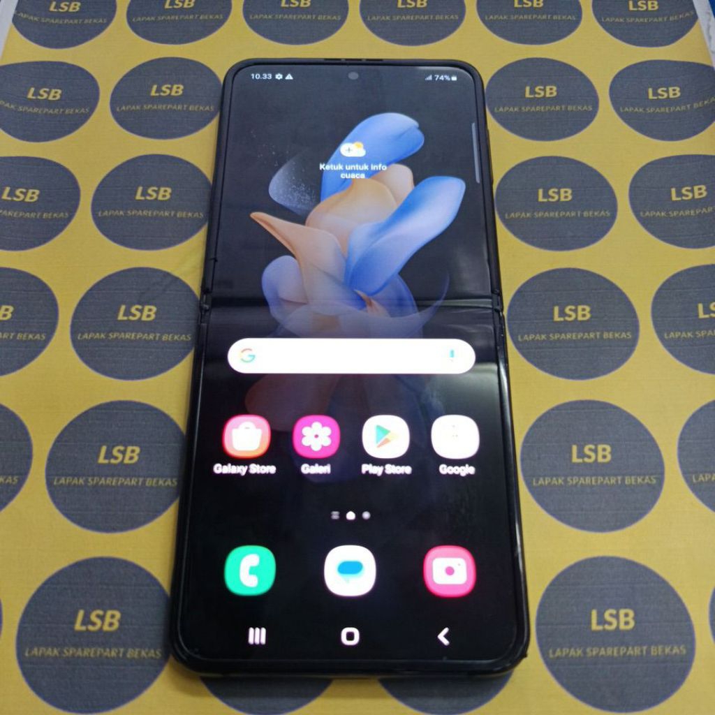 LCD FULLSET FRAME SAMSUNG Z FLIP 3  F711 ORIGINAL BEKAS