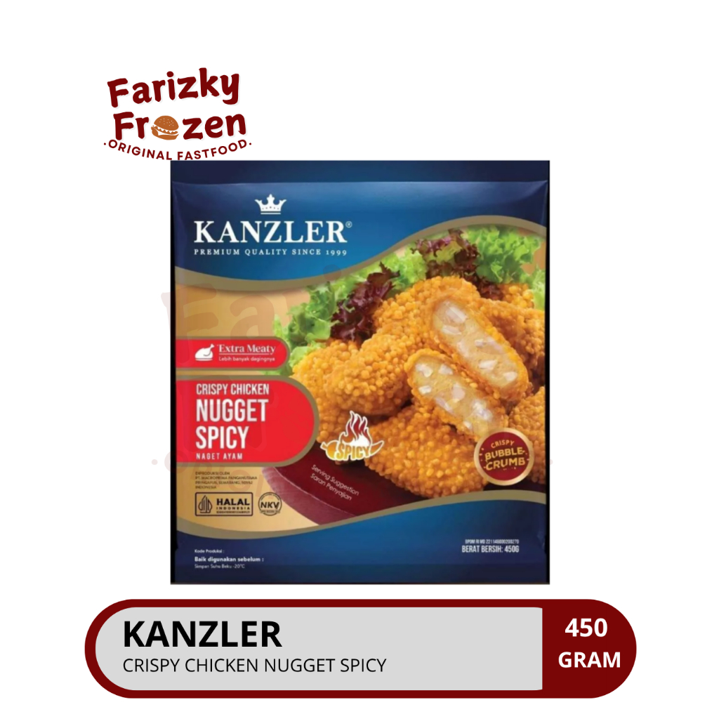

Temurah Kanzler Spicy Crispy Chicken Nugget 450gr / Nugget Kanzler Spicy Chicken Nugget Original