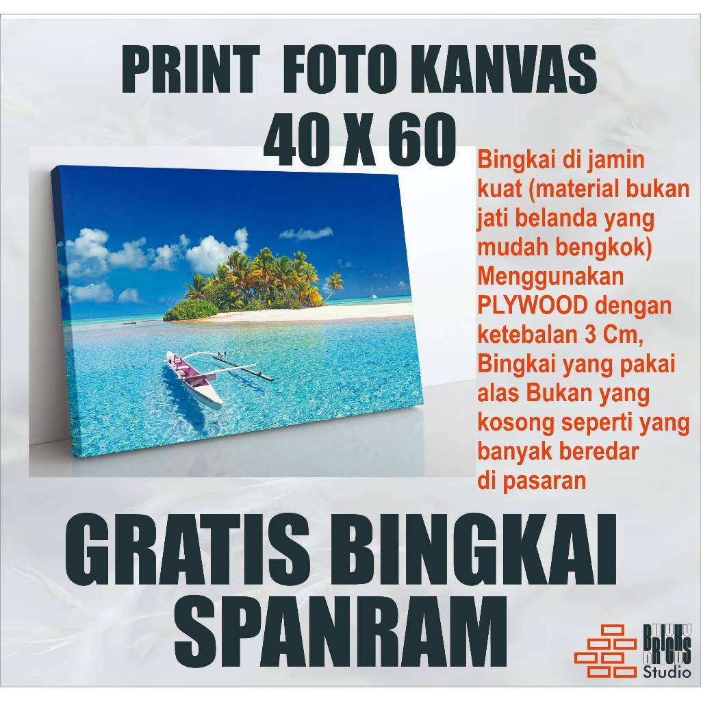 Cetak Kanvas, Cetak foto, Spanram, Bingkai kanvas, Kanvas frame