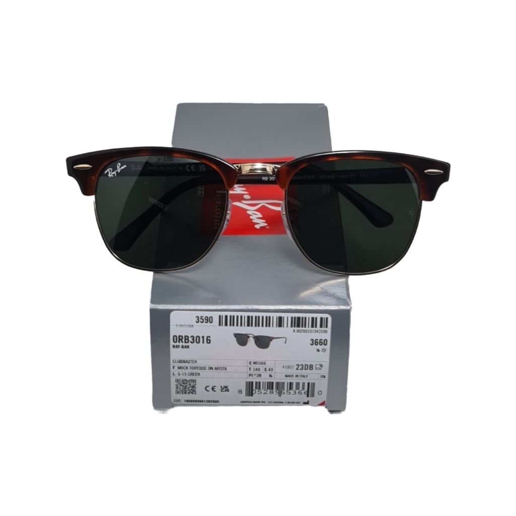 Sunglssses Kacamata Hitam Clubmaster Rayban Rb3016 W0366 49-21-145 3N original