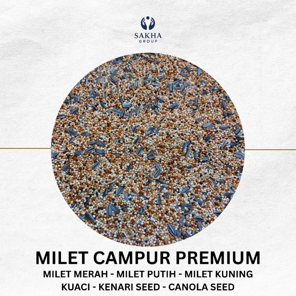 

Milet Campur Premium Merah Putih Kuning Kuaci Kenari seed Biji Sawi 1Kg 1 Kg