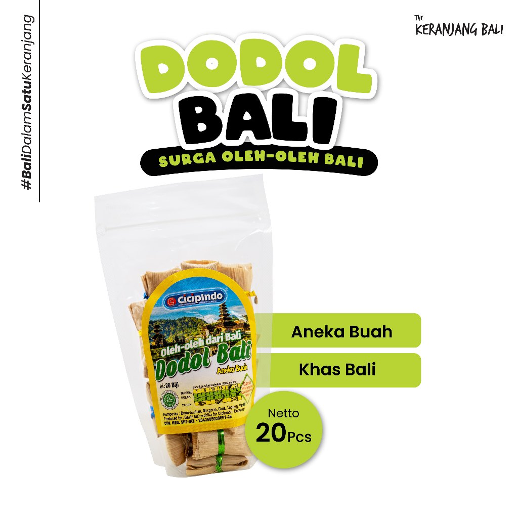 

The Keranjang Bali Dodol Bali Aneka Buah Isi 20pcs