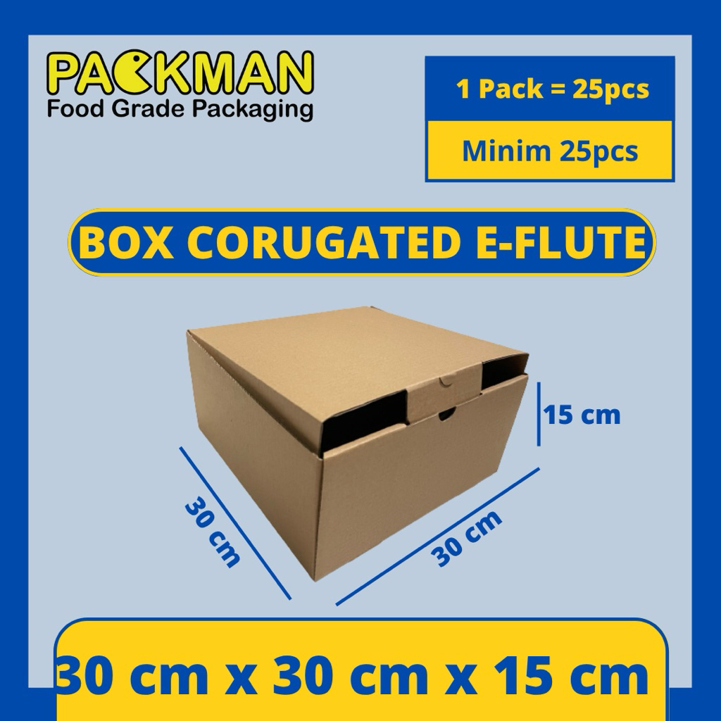 

KARDUS 30x30x15 cm / BOX KARTON CORUGATED DIECUT E-FLUTE / HAMPERS PACKING ONLINE