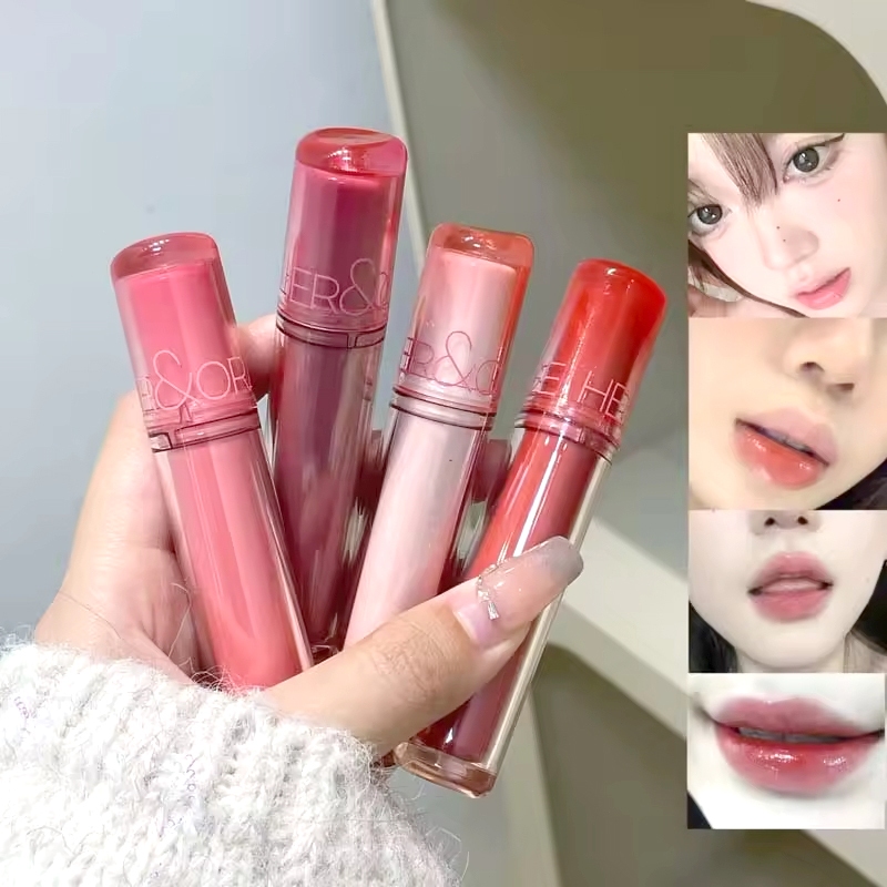 [COD]HerOrange Lip Glaze Juicy Lasting Tint Glossy Tahan Lama Korea-GY