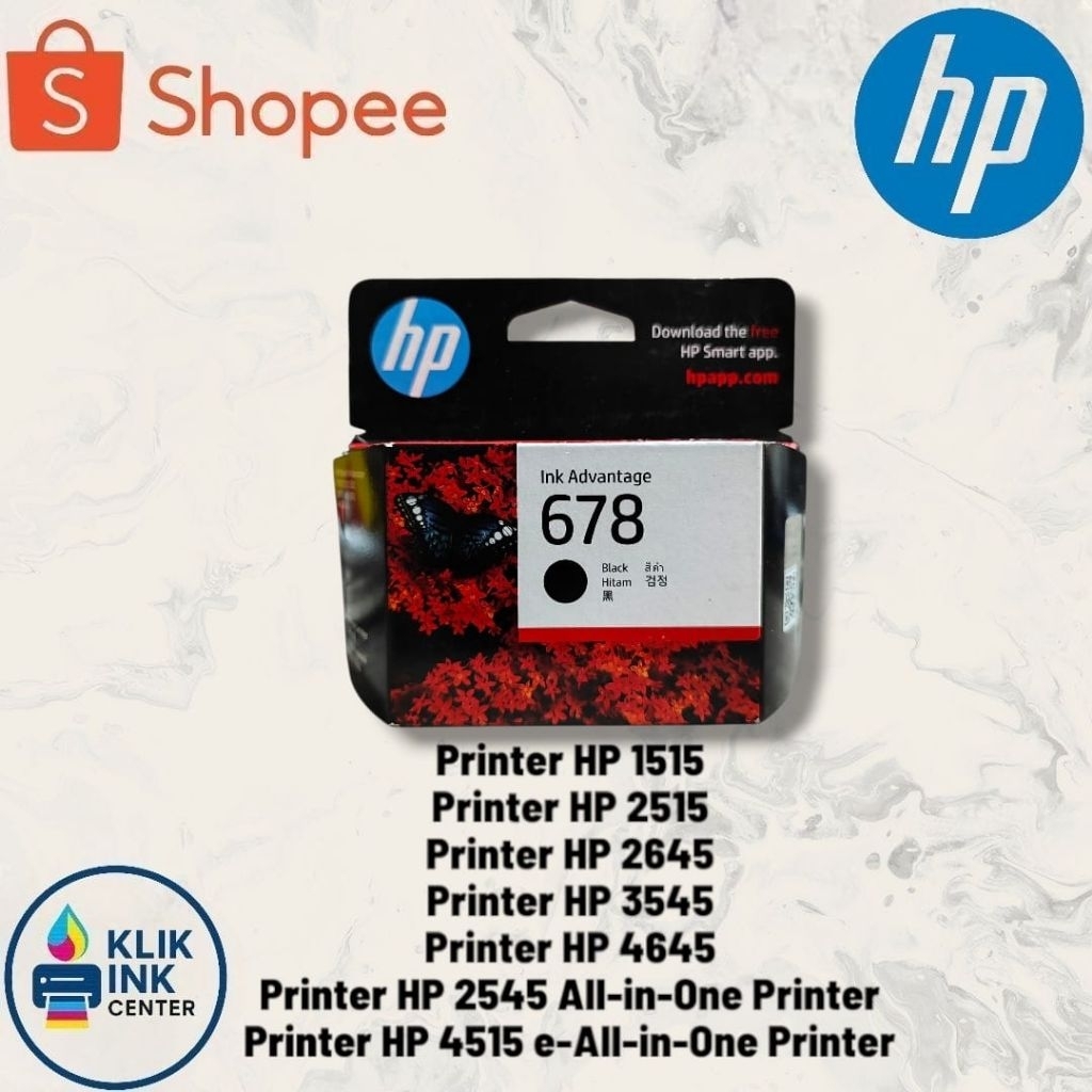 Tinta Hp 678 / Tinta Cartridge Hp 678 Black Original