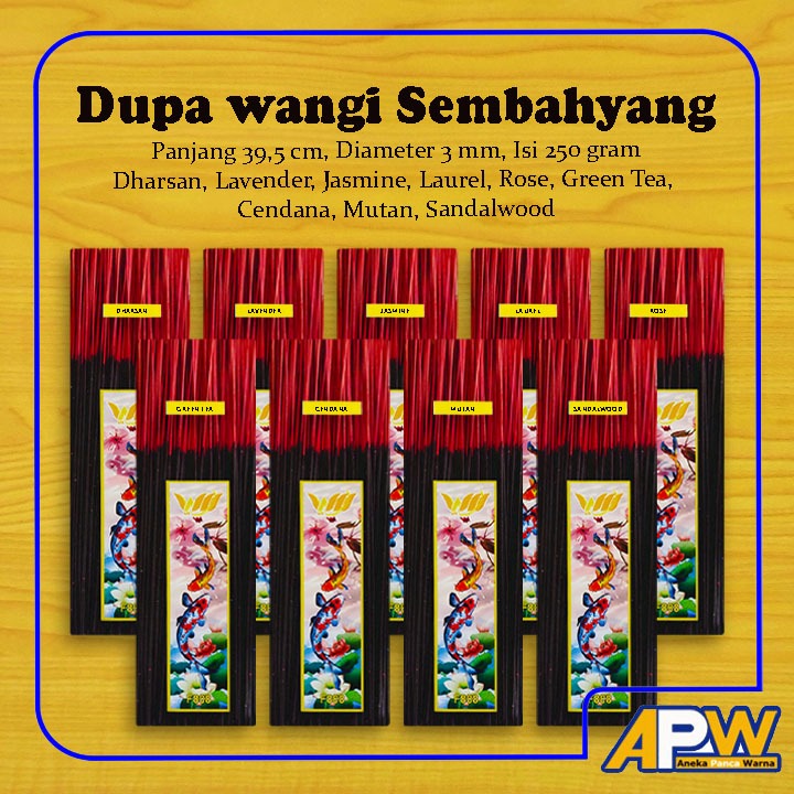 Dupa Wangi / Hio Wangi Sembahyang Hitam Isi 250 Gram