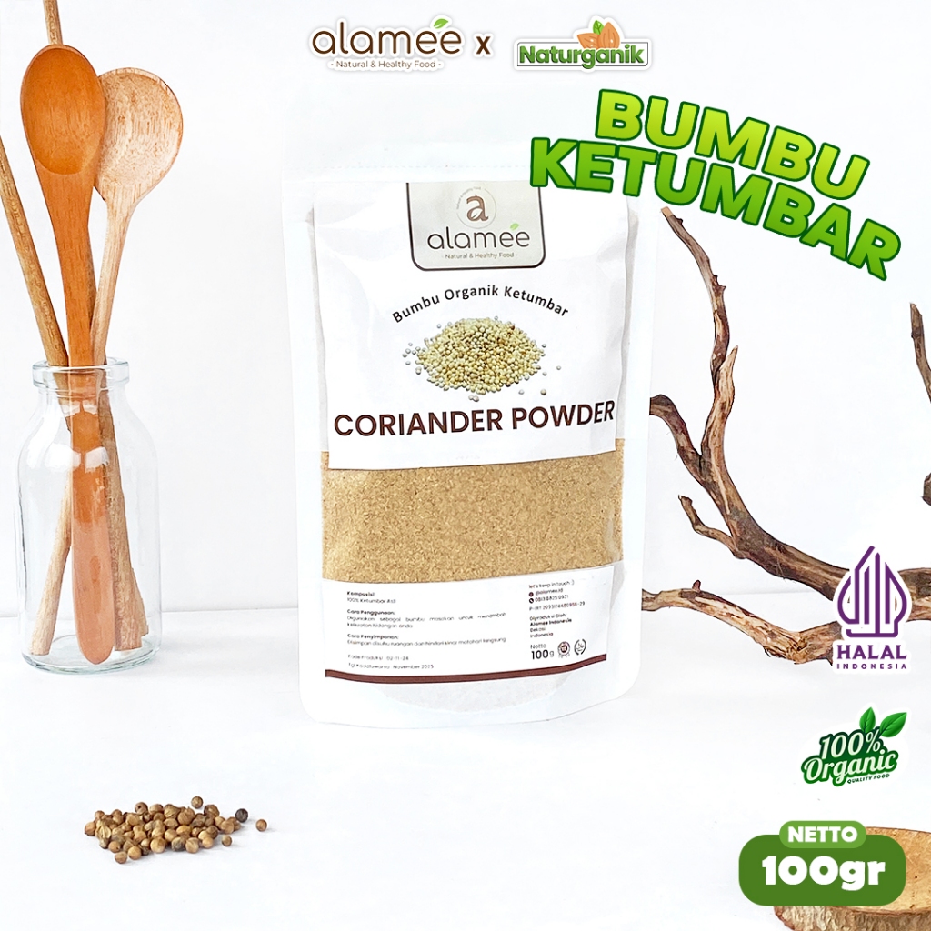 

ALAMEE Ketumbar Bubuk Coriander Powder Organik Bumbu Dapur Murni Asli Seasoning 100 Gram Naturganik