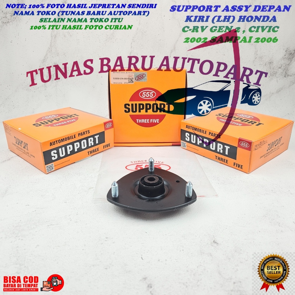 KARET SUPORT SOK DEPAN KIRI HONDA CRV GEN 2 2002-2006 555