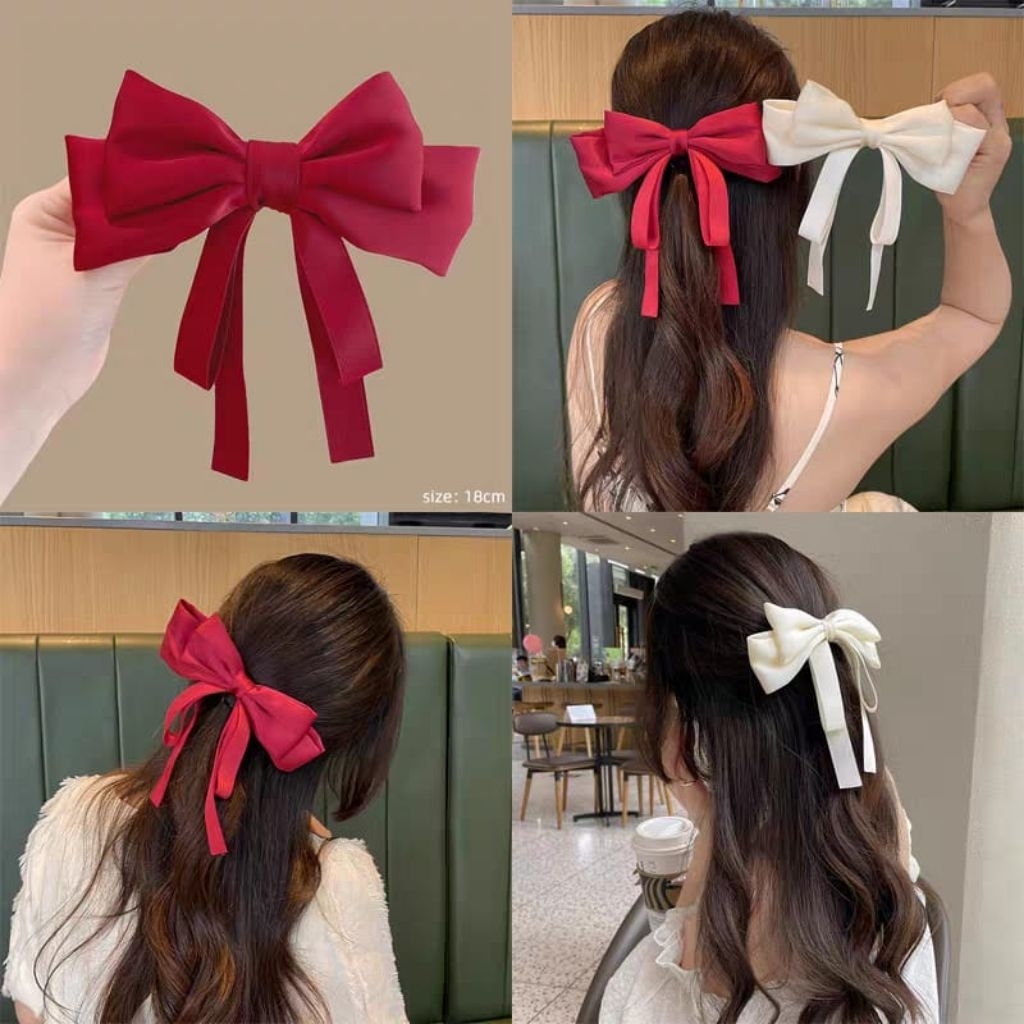 JR24 jepitan korea pita natal jepitan natal hairclip korea jepitan besar pita besar pita korea jepit
