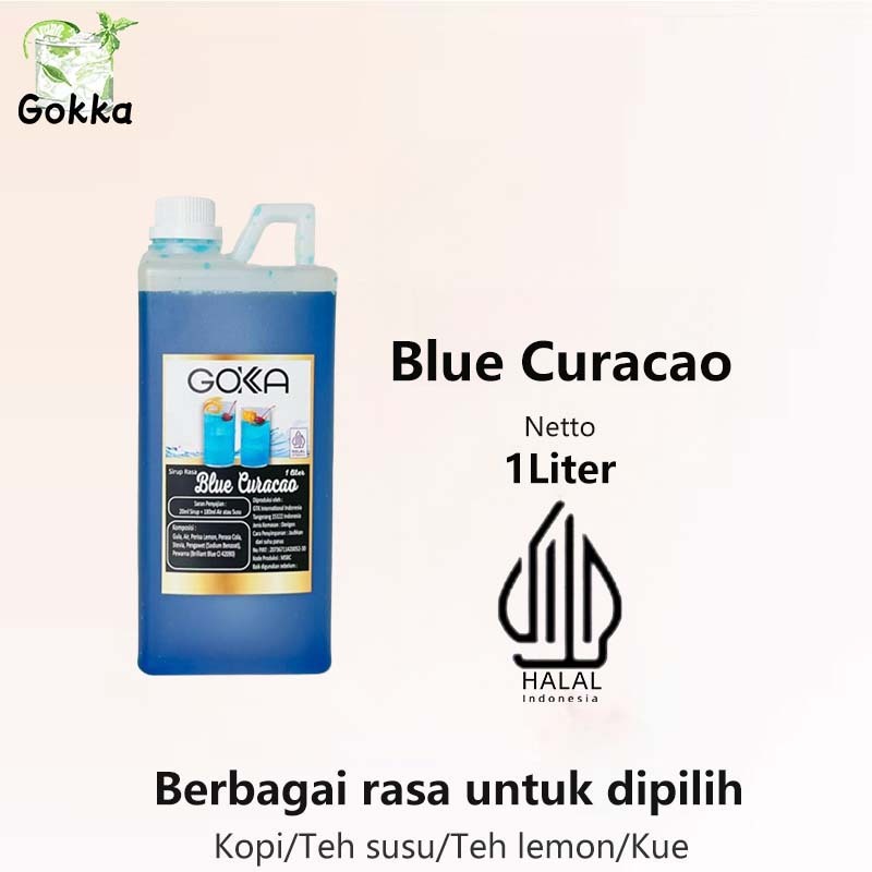 

Gokka Blue Curacao Syrup 1l - Sirup Blue Curacao Gokka - Halal