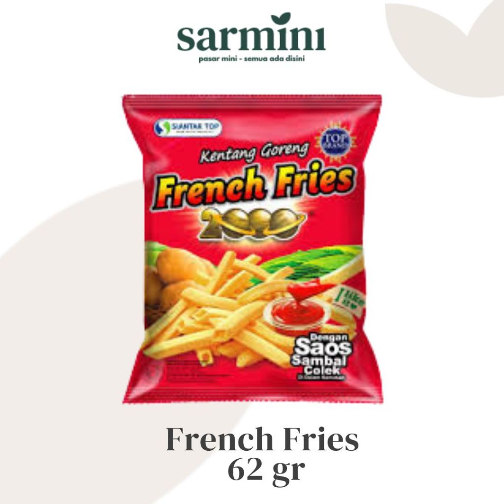 

Siantar Top French Fries 2000 62gr Rasa Kentang Goreng