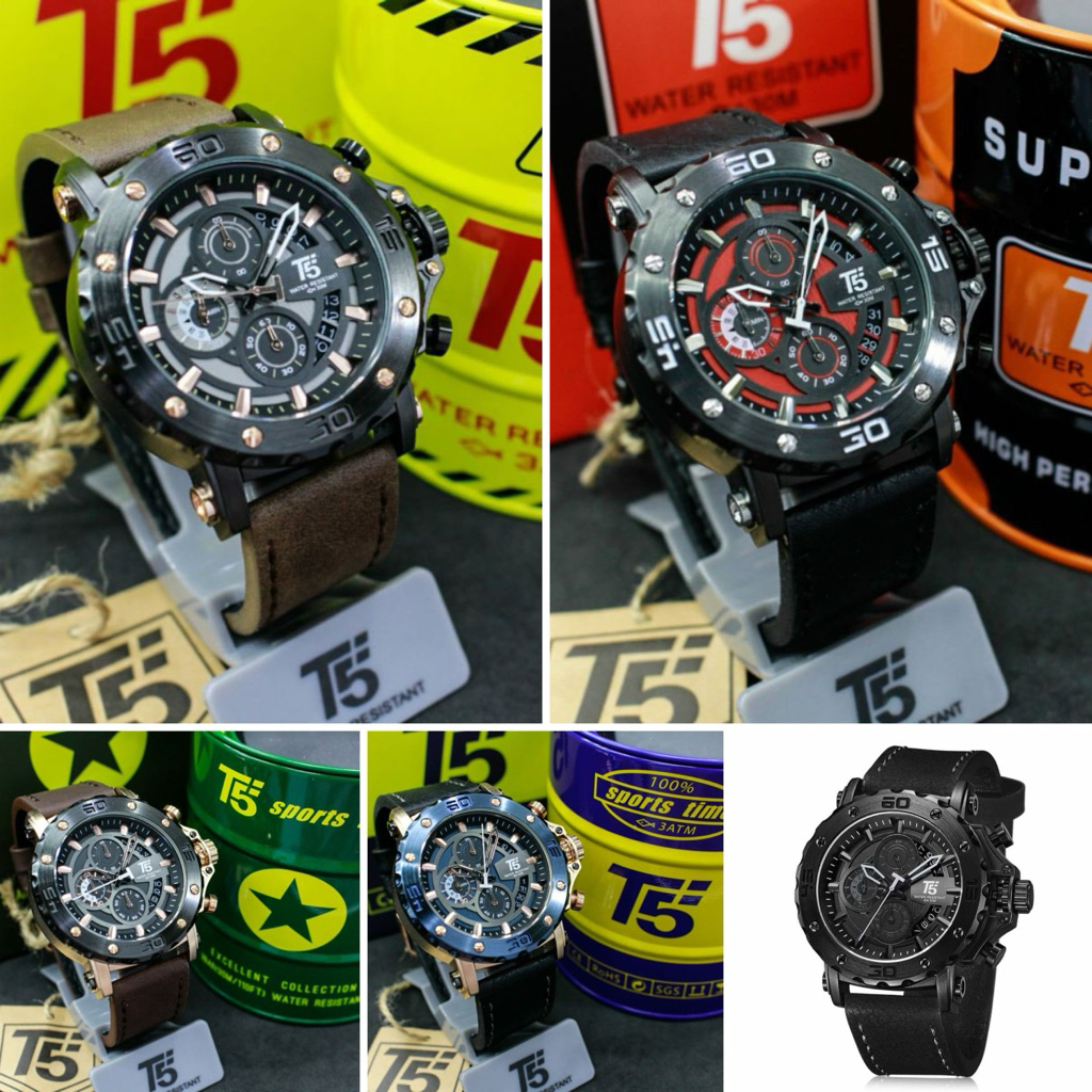 Jam Tangan Pria T5 H3641/3641G Chronograp Original