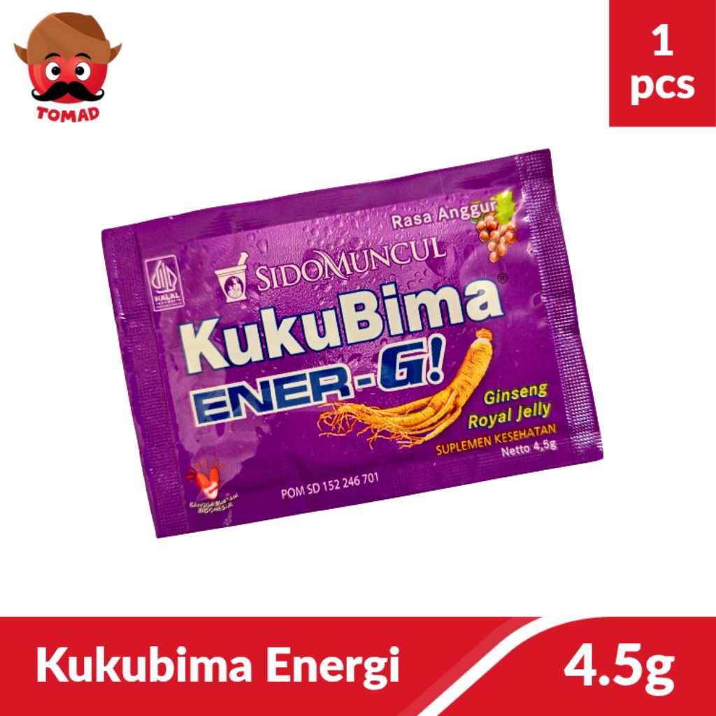 

KUKUBIMA ENERGI/MINUMAN SUPLEMEN KESEHATAN 4,5GR GINGSENG ROYAL JELLY BY SIDOMUNCUL