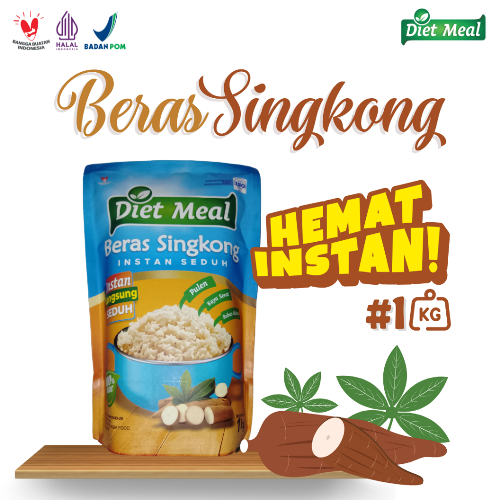 

Dietmeal Beras Singkong Instan Seduh 1Kg