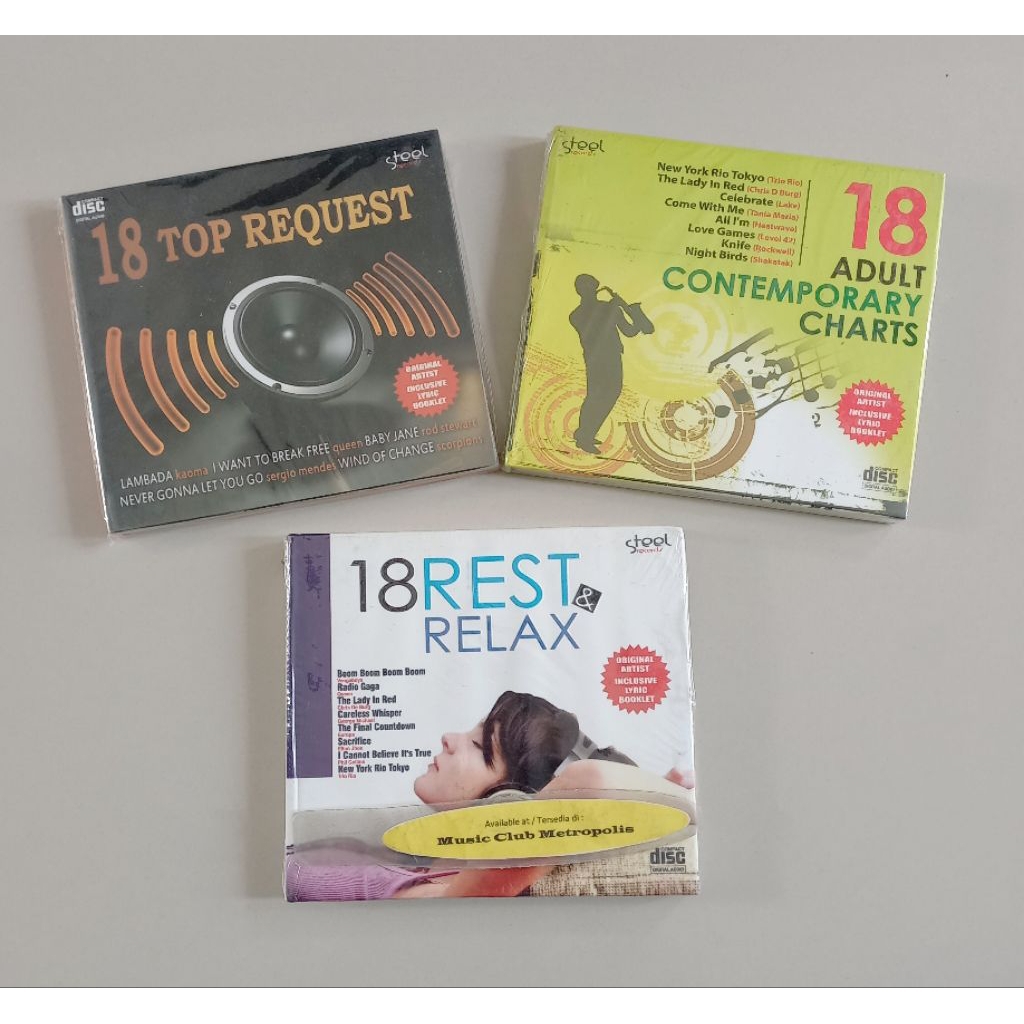 CD V.A. - 18 REST AND RELAX/18 TOP REQUEST/18 ADULT CONTEMPORARY CHARTS (QUEEN/BEE GEES/SCORPIONS/BO