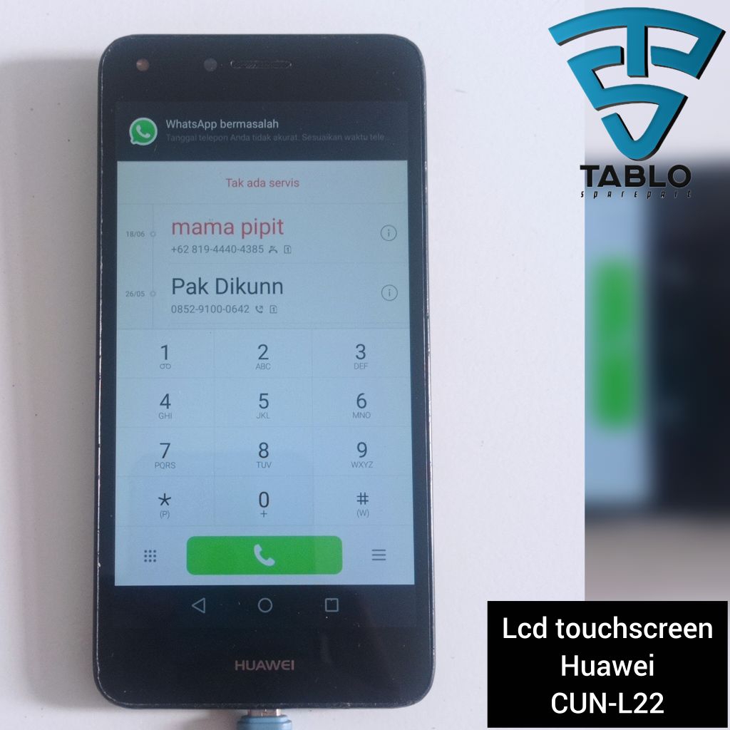 Lcd touchscreen frame Huawei CUN-L22 original copotan hp