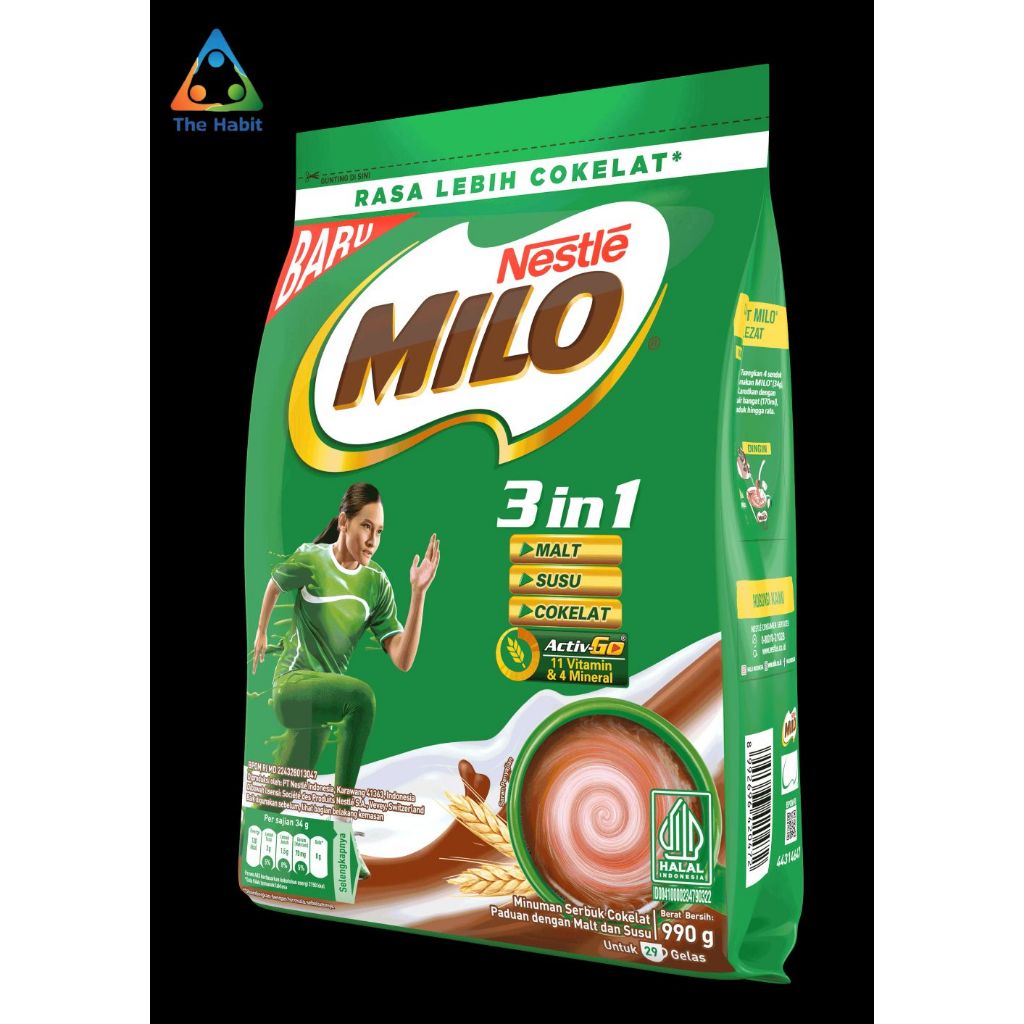 

(The Habit) MILO Susu 3 in 1 Pouch 990g