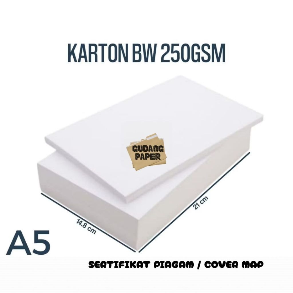 

Kertas BW 250gsm A5 isi 100 lembar / Kertas Karton BW
