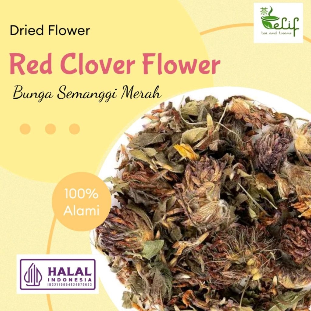 

ELIF TEA Red Clover FLower Tea : Pure Organic Red Clover Flower Petals Tea