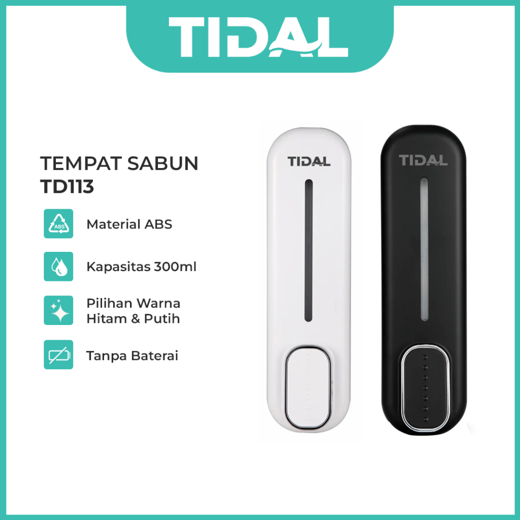 Tempat Sabun Cair TD113 Liquid Soap Dispenser Black White