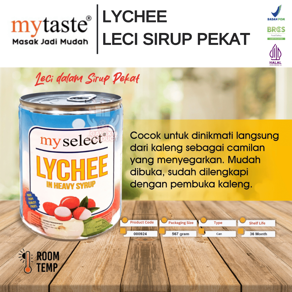 

MY TASTE LYCHEE - LECI DALAM SIRUP PEKAT