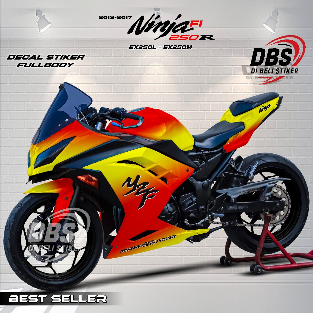 TERLARIS Decal Stiker Ninja 250R FI Fullbody / Stiker Kawasaki Variasi Ninja 250r fi Bunglon dbs150